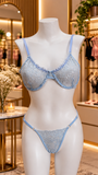 Sky Bloom Lace Lingerie Set