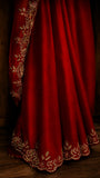 Red Excuisite Tissue Silk Saree with Stone Work
