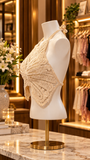 Ivory Twist Crochet Halter Top