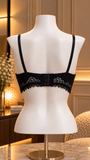 Noir Charm Lace Longline Bra