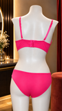 Pop Pink Colorblock Lingerie Set