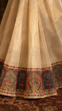 Champagne Gold Silk Blend Saree "Mother's Fav"