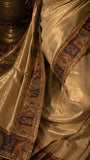 Champagne Gold Silk Blend Saree "Mother's Fav"